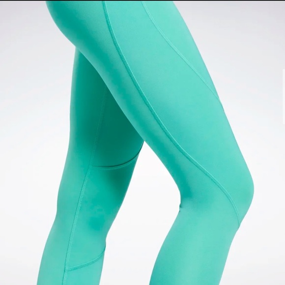 Reebok Two-Tone Studio Leggings
Size: Small 
Color: Future Teal - Picture 4 of 10